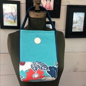 Spartina 449 Teal and Floral Tote